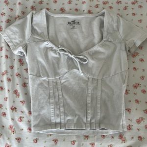 white hollister top